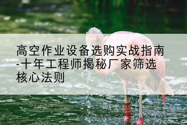 蓬莱剪叉式升降机厂家-高空作业设备选购实战指南-十年工程师揭秘厂家筛选核心法则