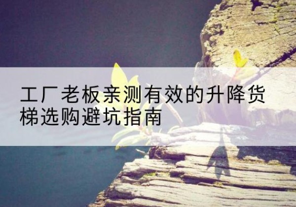 蓬莱升降货梯怎么选-工厂老板亲测有效的升降货梯选购避坑指南